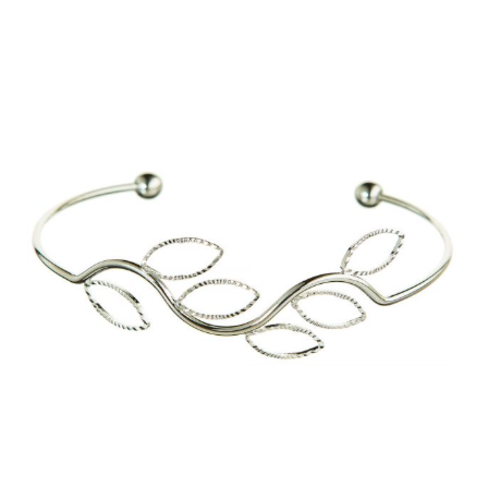  Rain Jewelry Collection Silver Leaf Wire Cuff Bracelet 