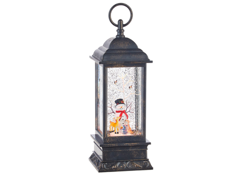  11" Snowman Musical Lighted Lantern 