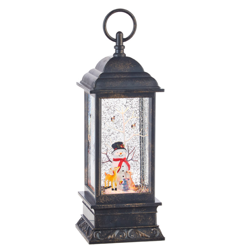  11" Snowman Musical Lighted Lantern 