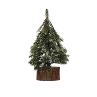 Pine Tree with Wood Slice Base