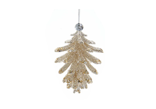  Kurt Adler Pinecone Orn w/ Clear Gemstone 