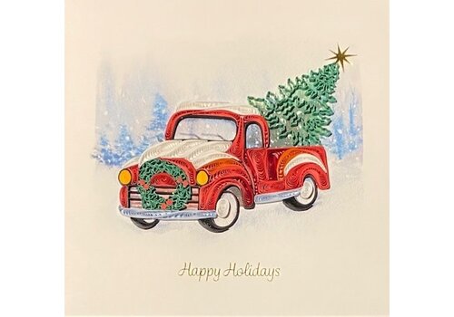  Quilling Cards Christmas Truck Quilled Card 