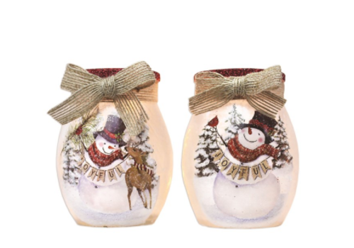  Stony Creek Joyful Winter Pre-Lit Small Jar 