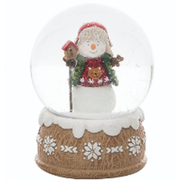 Snowman Cottage Snowglobe