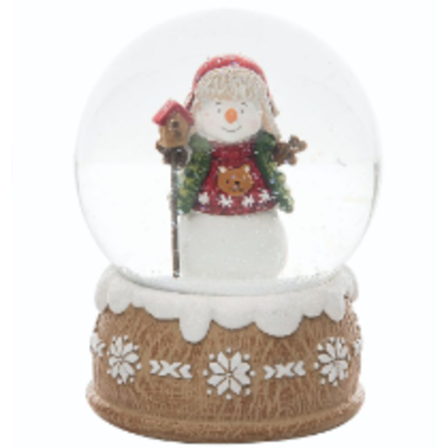 Snowman Cottage Snowglobe