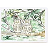 Molly O Owls with Mistletoe Card