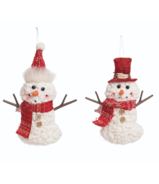 Plush Snowman Ornament