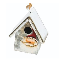 Metal Birdhouse Ornaments
