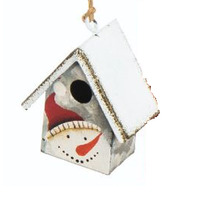 Metal Birdhouse Ornaments