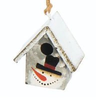 Metal Birdhouse Ornaments