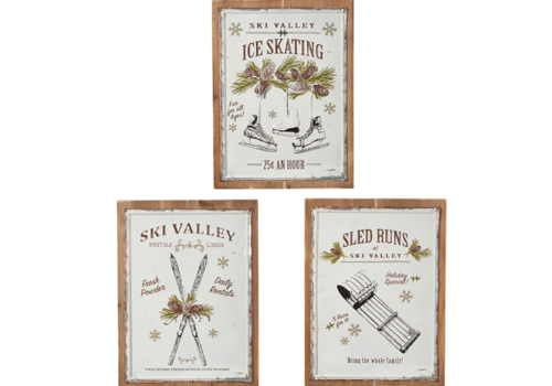  Ski Valley Wall Art 20.25" 