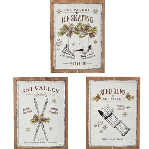  Ski Valley Wall Art 20.25" 