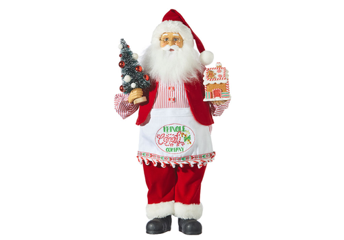  Kringle Candy Co Santa with Apron 18" 