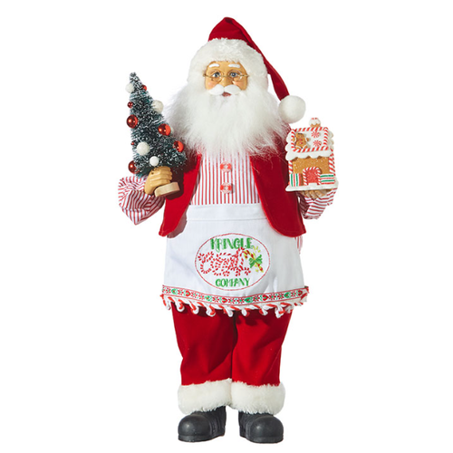  Kringle Candy Co Santa with Apron 18" 