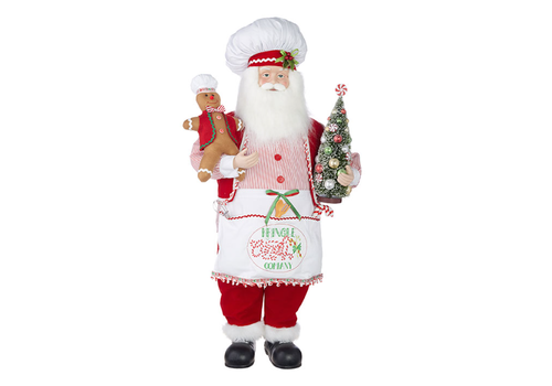  Kringle Candy Santa with Apron 38.5" 