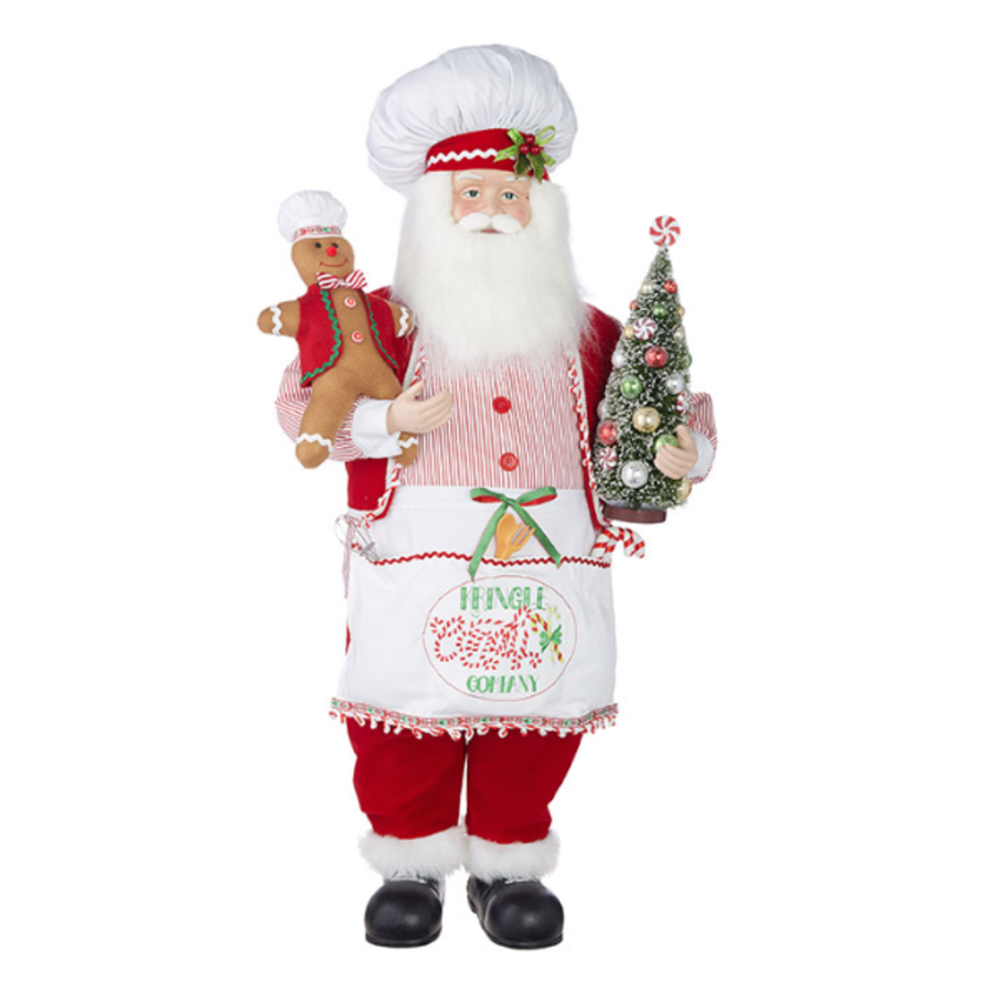 Kringle Candy Santa with Apron 38.5"