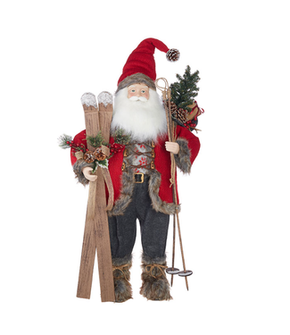 Santa with Skis 37"