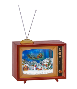 Animated Musical Santa's Flight TV 10"