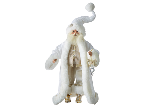  Glistening White Santa 22.5" 
