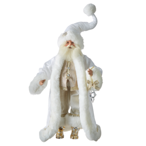  Glistening White Santa 22.5" 
