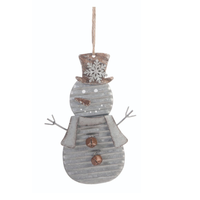 Metal Snowman Ornament
