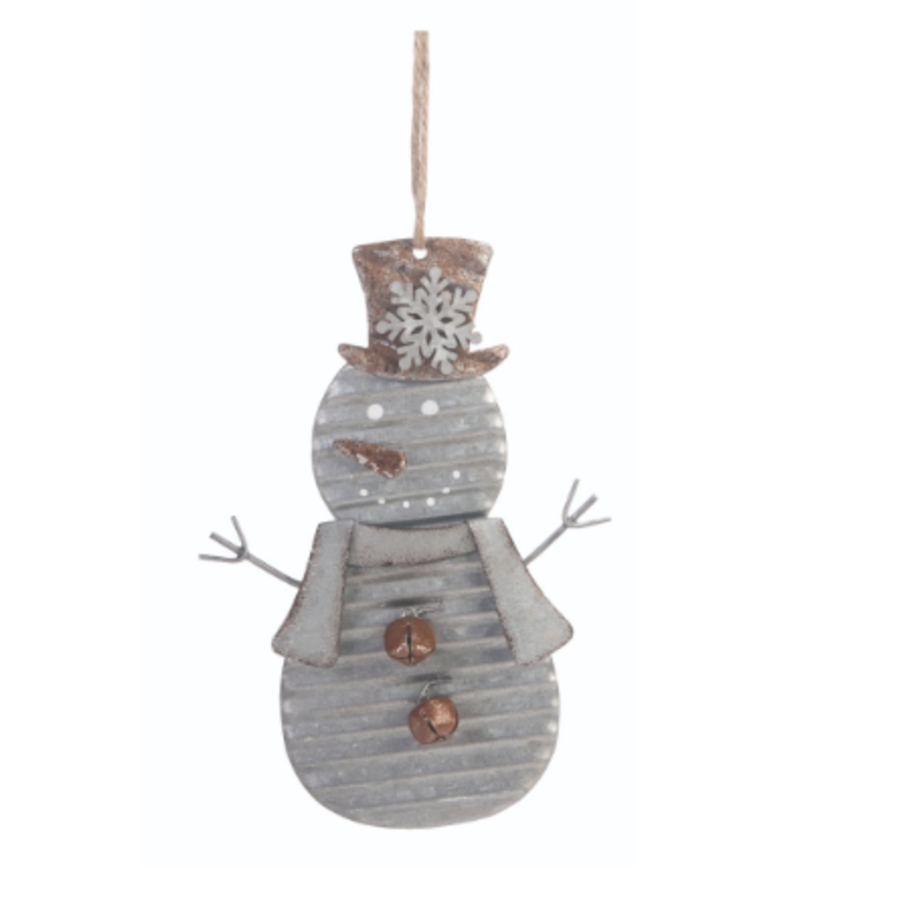 Metal Snowman Ornament