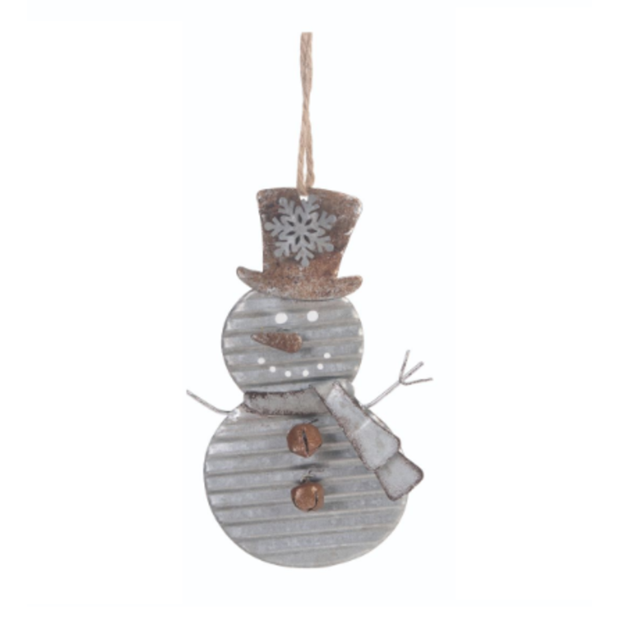 Metal Snowman Ornament