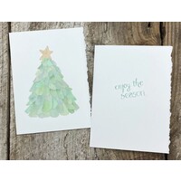Sea Glass Tree Holiday Card