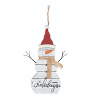 Snowman Wood Slat Ornament