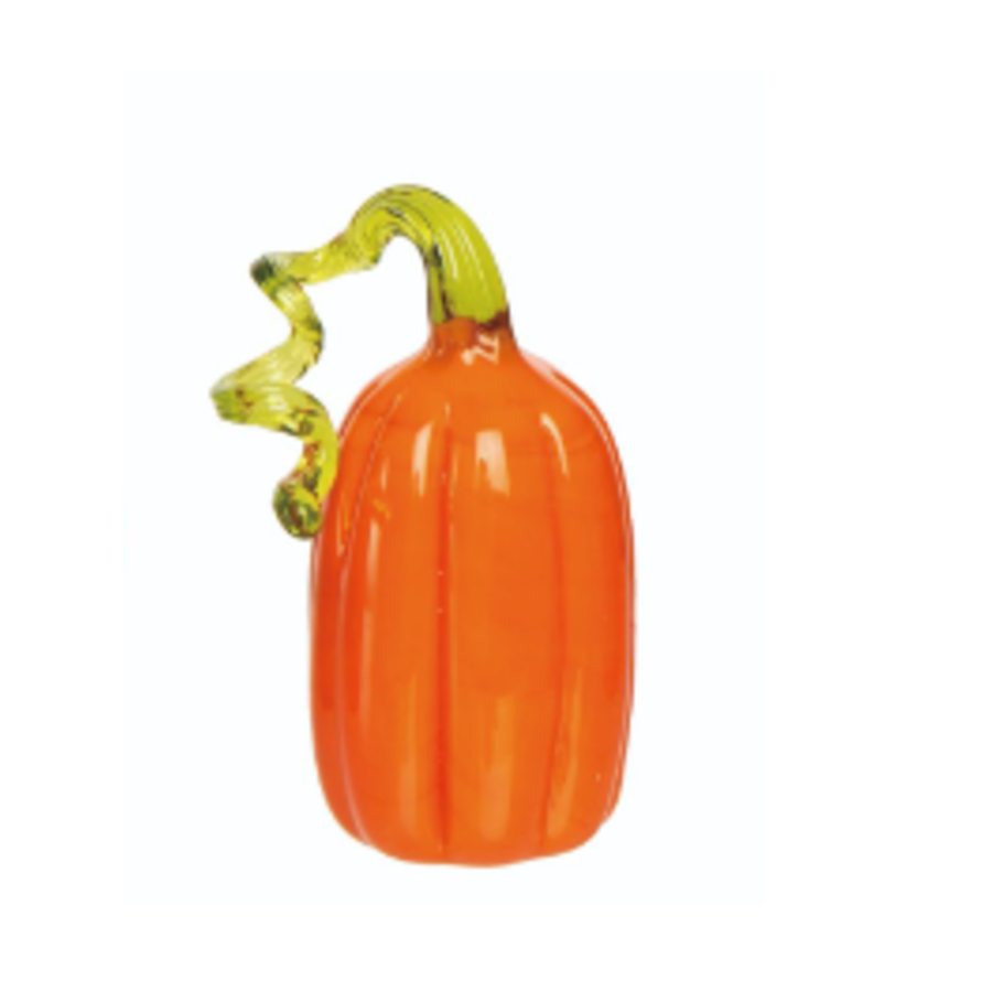 Glass Pumpkin Mini Orange