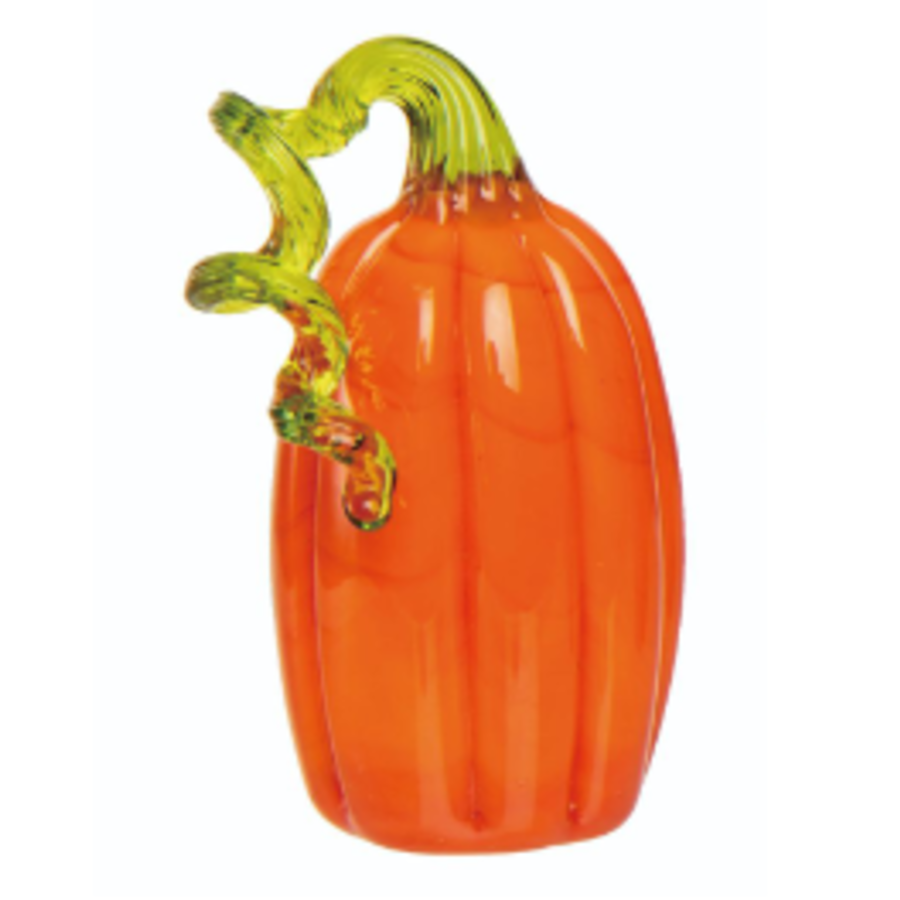 Glass Pumpkin Mini Orange