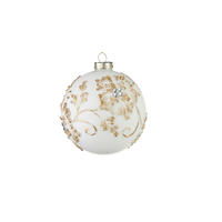 White and Gold Floral Ornament