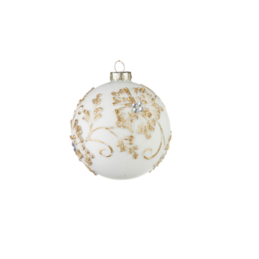 White and Gold Floral Ornament