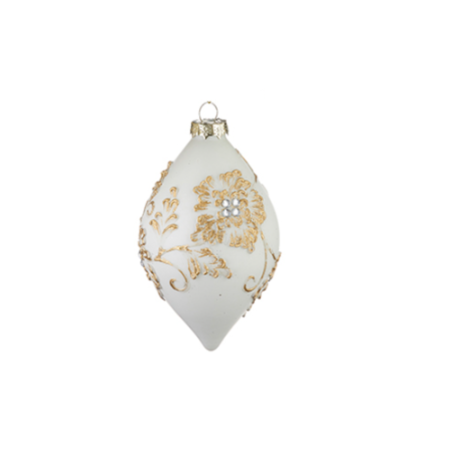 White and Gold Floral Ornament