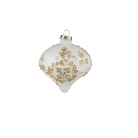 White and Gold Floral Ornament