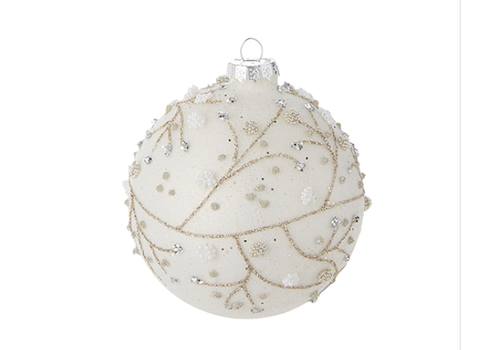  Glitter Branch Ball Ornament 