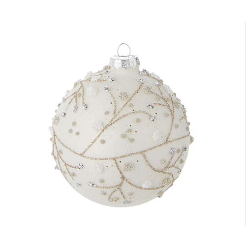  Glitter Branch Ball Ornament 