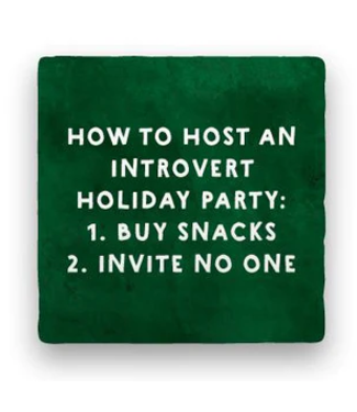 Paisley and Parsley Introvert Holiday Coaster