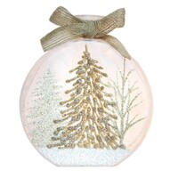Winter Wonderland Pre-Lit Round Jar with Ribbon