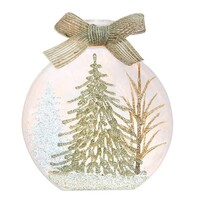 Winter Wonderland Pre-Lit Round Jar with Ribbon