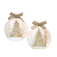 Winter Wonderland Pre-Lit Round Jar with Ribbon