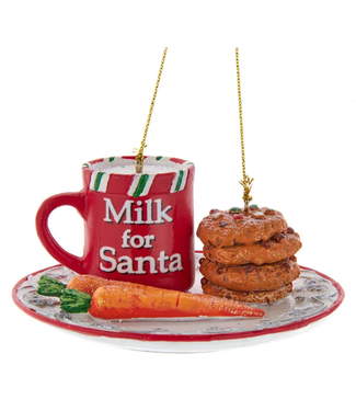 Kurt Adler Milk & Cookies Ornament