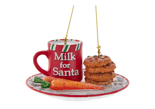  Kurt Adler Milk & Cookies Ornament 