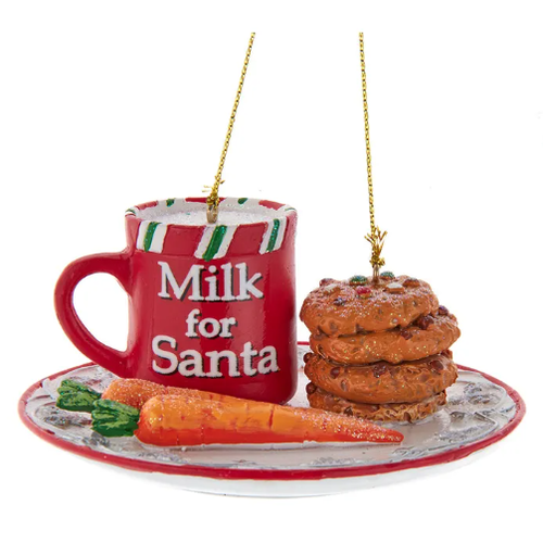  Kurt Adler Milk & Cookies Ornament 