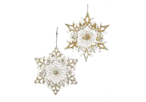  Kurt Adler Glitter Snowflake Orn 