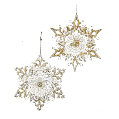  Kurt Adler Glitter Snowflake Orn 