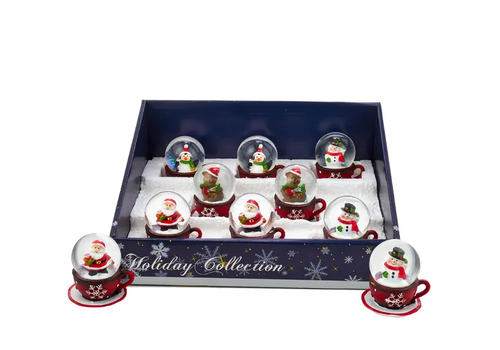  Kurt Adler Teacup Snowglobe Assorted 