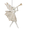 Roman Inc 6" Angel with Trumpet Silver Ornament