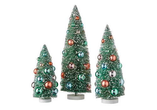  Vintage Bottle Brush Tree with Ornaments 