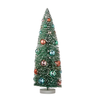 Vintage Bottle Brush Tree with Ornaments